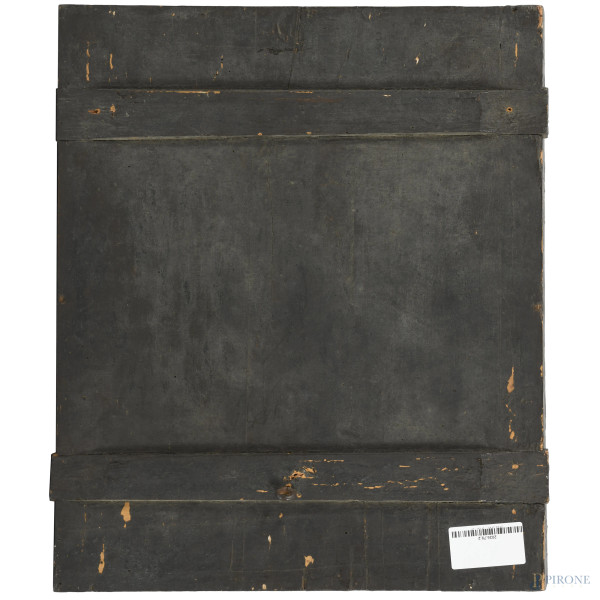 Icona raffigurante episodi della vita di San Giorgio, XIX secolo, tempera su tavola, cm 46x38, (s...