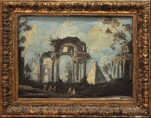 Paesaggio con architettura e figure