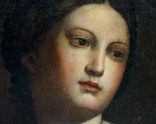 Ritratto della figlia Faustina come allegoria della pittura, olio su tela, cm 62,5x50