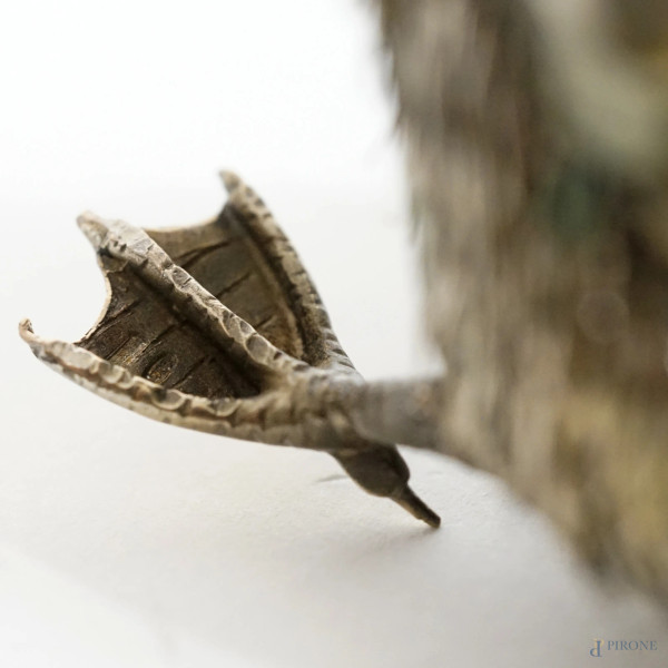 Quattro anatre in argento di argentieri e dimensioni diverse, XX secolo, peso gr. 292, misura max...