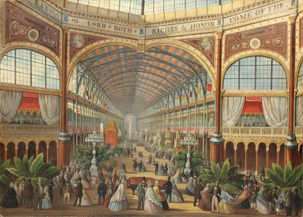 Federico Moja - Esposizione di Londra 1861, olio su tela, cm 72x100.