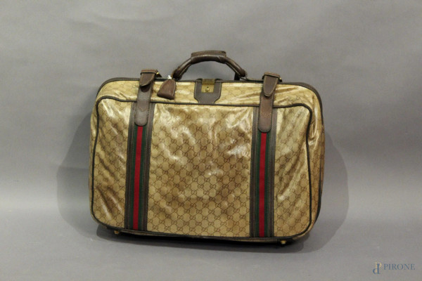 Valigia Gucci anni 70, cm 60 x 40.