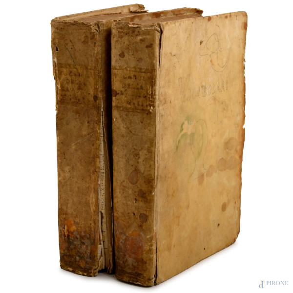 Vocabolario della Crusca compendiato da un Accademico Animofo, Secondo l'ultima impreffione di Firenze del MDCXCI, Edizione Quinta Ricorretta, Voll.I-II, Venezia, MDCCXXXIV