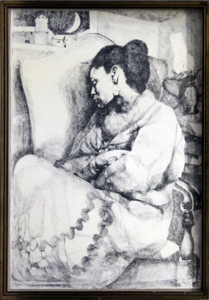 Ugo Attardi - Figura, litografia N&#176;59/150, cm 70 x 50.
