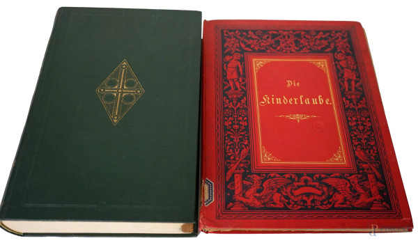 Lotto di due volumi in lingua tedesca, (difetti e pagine recise).