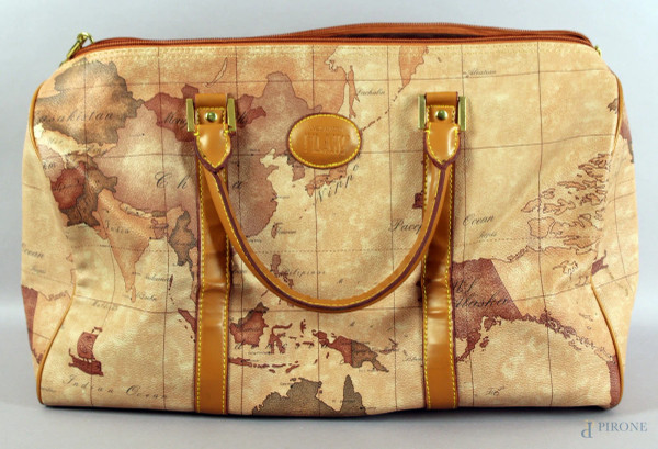 Borsa in pelle marcata Alviero Martini, cm. 31x46x20.