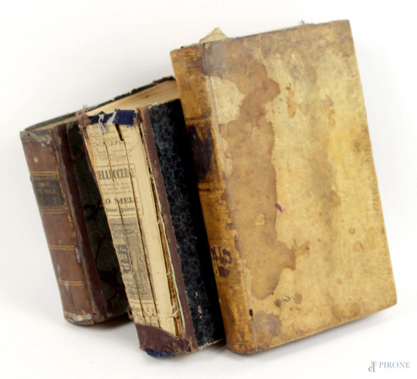 Lotto di tre volumi del XVIII-XIX secolo