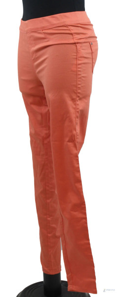 Denim&Co., pantalone da donna elasticizzato color salmone, taglia EUR 34.