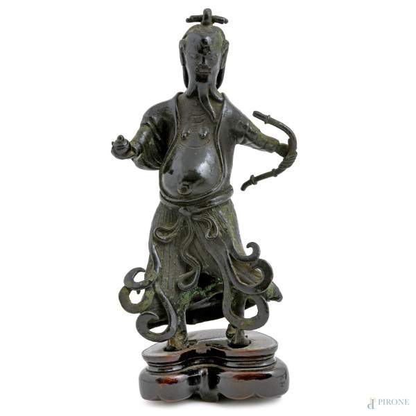 Torso femminile, scultura in marmo su base in metallo, XIX-XX secolo, altezza cm 36,5