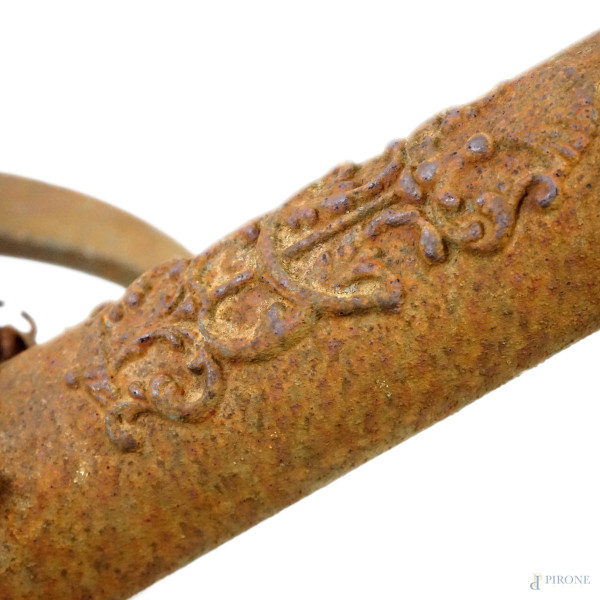 Due modelli di cannoni in ferro, XIX-XX secolo, misura max cm 123,5x42