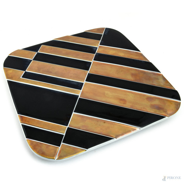 Gunter Fruhtrunk x Rosenthal, Piatto dell'Anno Jahresteller, 1974, es. 576/3000, cm 33x33x4