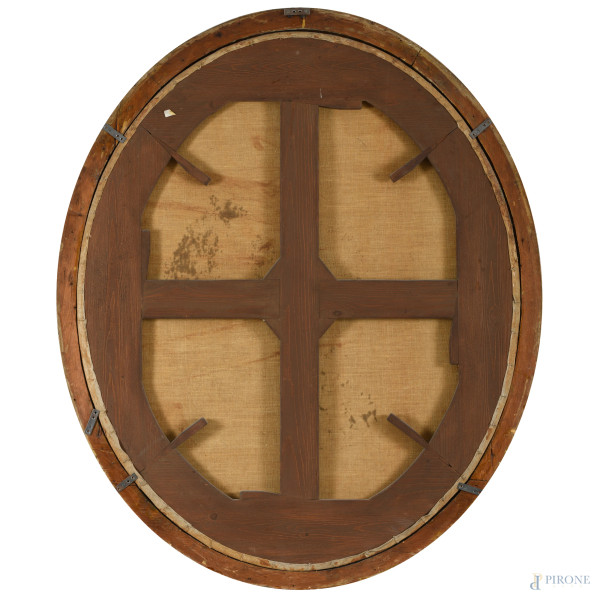 Attribuito a Domenico Carella (1727-1813), Sacrificio di Isacco, olio su tela ovale, XVIII secolo...