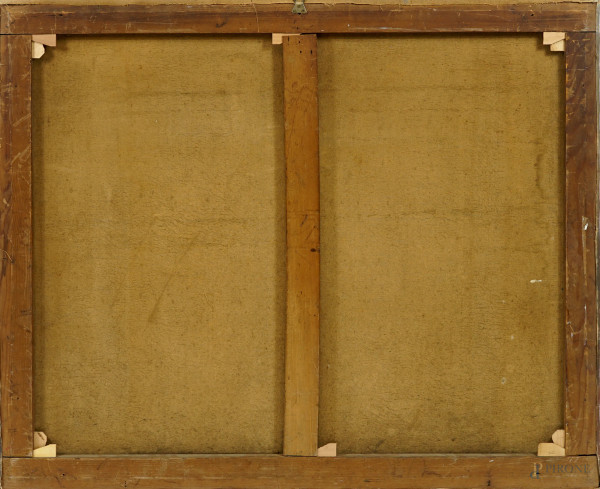 Allegoria dell'Estate, XIX secolo, olio su tela, firmato in basso a destra, cm 97,5x116