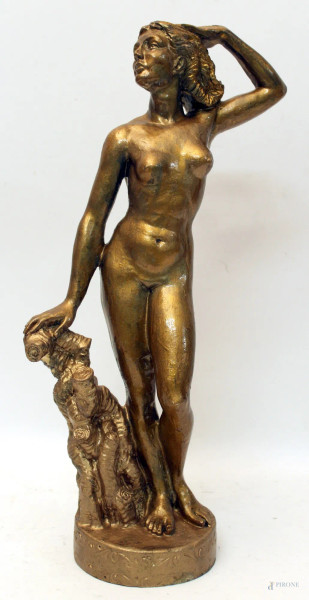 Nudo di donna, scultura in gesso, H. 42 cm.