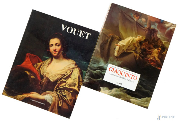 Lotto di due libri d'arte, "Vouet" e "Giaquinto - Capolavori dalle Corti in Europa", (segni del tempo).