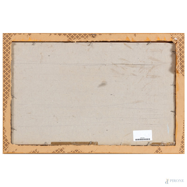 Attribuito a Giuseppe De Nittis (1846-1884), Boulevard a Parigi, disegno a tecnica mista su carta...