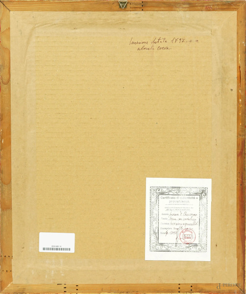 Scena in costume, stampa dall'incisione di T. Cheesmon, cm 39x30,5 con passepartout, in basso rec...