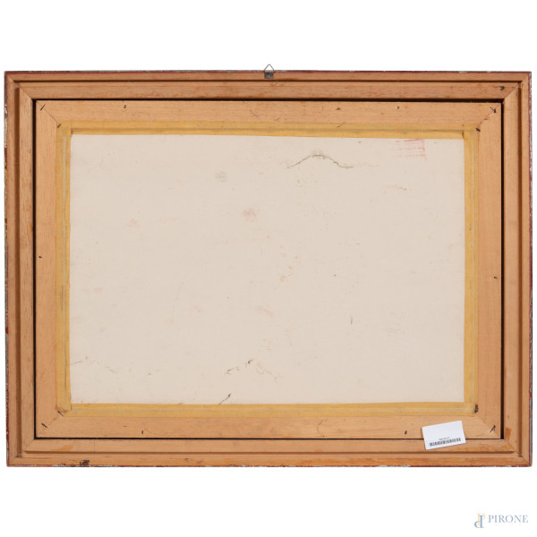 Pietro Annigoni(1910-1988) Figure, pastello grasso su carta, cm 39,5x57,5 dedicato, firmato e dat...