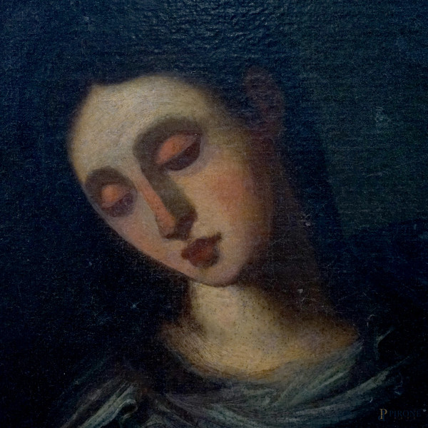 Copia da Annibale Carracci (1590-1609), Pietà, olio su tela, cm 86x67, entro cornice