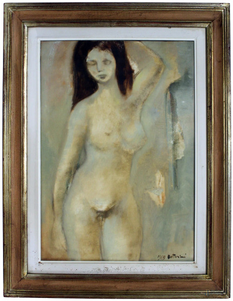 Lido Bettarini - Nudo femminile, olio su tela, cm 70 x 50, datato 1969, entro cornice.