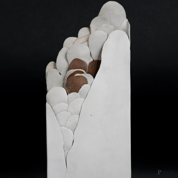 Antonín Bartos (1933-2021), lotto di due sculture in ceramica, siglate e datate "91", altezza max...