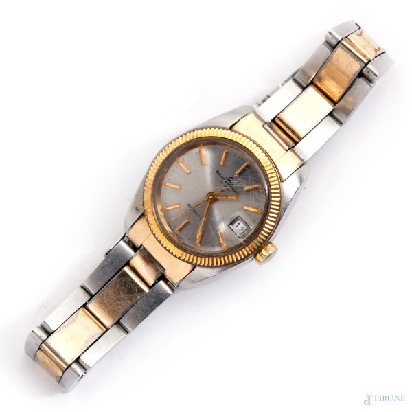 Orologio da polso Baum Mercier automatico in acciaio, misura cassa cm 24 mm, lunghezza cm 23, (segni di usura, graffi, difetti, da revisionare)