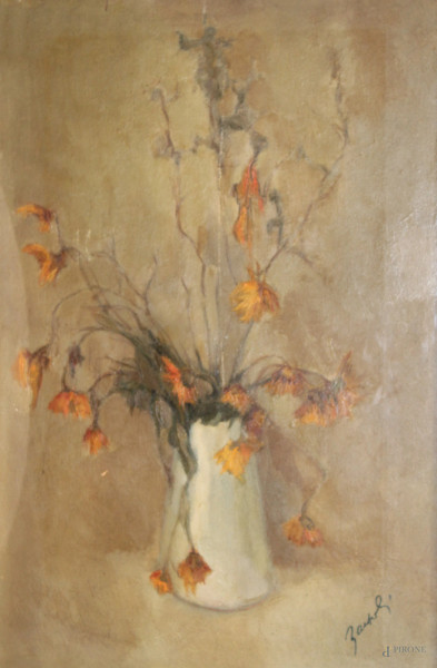 Natura morta, olio su tavola, cm 40x60, entro cornice firmato Bartoli.