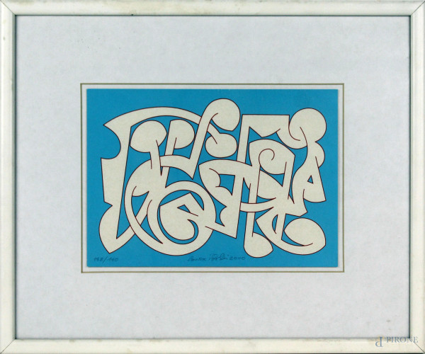 Bora  Iljovski - Senza titolo, multiplo su carta, esemplare 138/160, cm 17x24, entro cornice