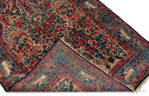 Tappeto Kirman Laver, cm 227x123, (segni di usura, difetti)