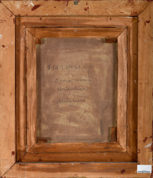 Giuseppe Migneco (Messina, 9 febbraio 1903 – Milano, 28 febbraio 1997), Figura d'uomo, olio su te...