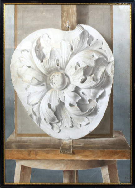 Giovanni Cipriani (XX sec.), Studio di elemento di decorazione, acquarello su carta, cm. 63,5x45, firmato e datato, entro cornice.