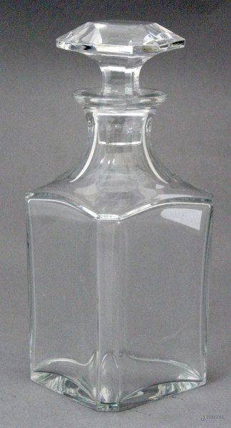 Bottiglia in cristallo Baccarat, cm 24.