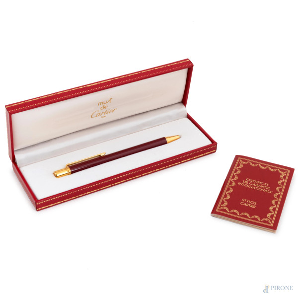 Penna Stylos Must II Must de Cartier, cm 12,5 (da revisionare)