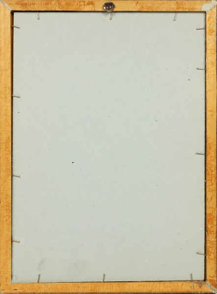 Scorcio di Piazza, inchiostro acquerellato su carta, recante timbro Atelier Crosthwait, cm 34x24 ...