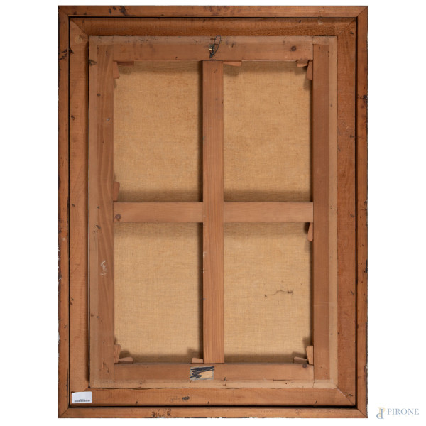 Ugo Attardi (1923-2006), Nudo femminile, tecnica mista su carta, cm 100,5x71, firmato e datato "9...