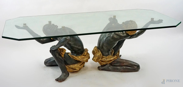 Tavolino basso con due mori, Firenze, metà XX secolo, 
