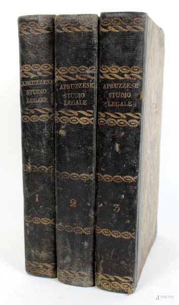 Corso di studio legale di Loreto Abbruzzese, Vol. III (tomo I-II-III), Napoli, 1819