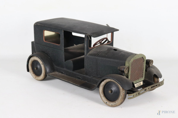 Giocattolo d'epoca Ford A Classic 1928, cm 16,5x40x18, (segni di usura, difetti, rotture, mancanze)