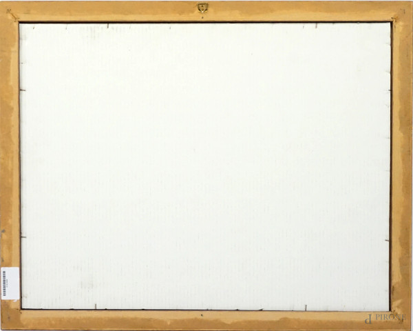 Artista del XX secolo, Tramonto autunnale, acquarello su carta, cm 50x65, siglato, entro cornice.