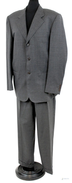 Bassetti Brothers Compendium, completo da uomo grigio, giacca ad un taschino e due tasche ed un pantalone, (segni di utilizzo).