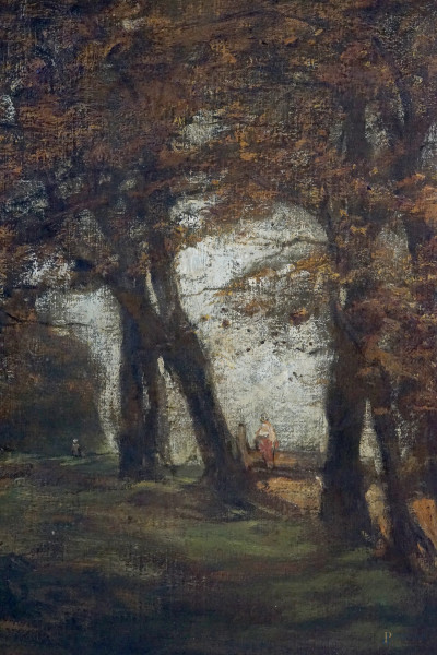 Through the Woods, olio su tela, cm 61x50,5, entro cornice.