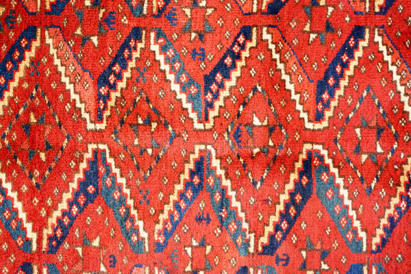 Tappeto galleria, cm 397x140, (difetti, parti consunte)