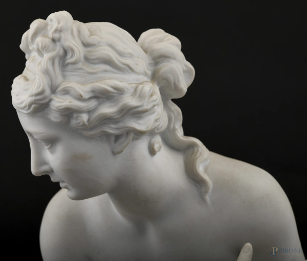 Venere della conchiglia, Richard Ginori, scultura in biscuit, inizi del XX secolo secolo, cm 30x1...