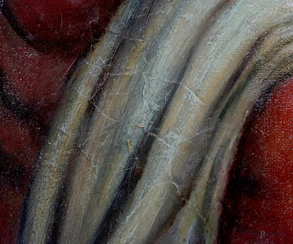 Scuola siciliana del XVIII secolo, Santa Lucia, olio su tela, cm 63,5x50,5