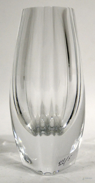 Vasetto in cristallo Baccarat, H 14,5 cm.