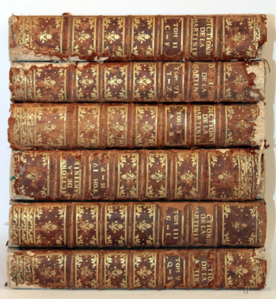Lotto di sei volumi del dizionario geografico, 1768