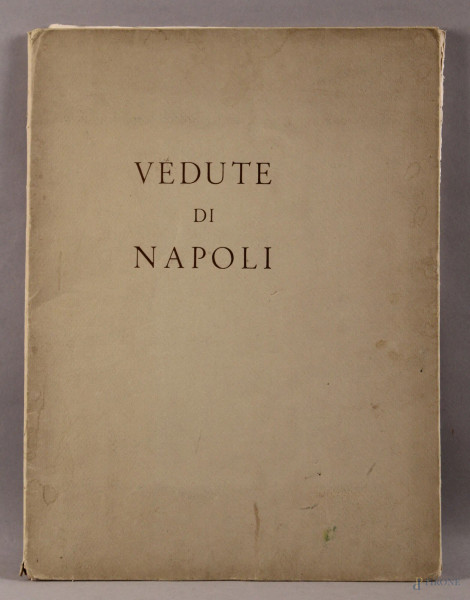 Vedute di Napoli, lotto composto da cinque incisioni di Lino Bianchi Barriviera 33x50 cm, entro cartella