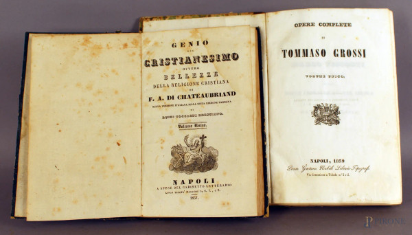 Lotto composto da due libri del XIX sec.