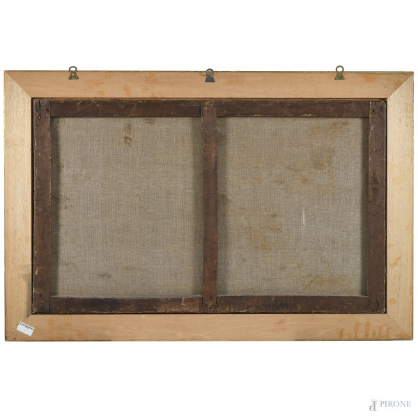 Strage degli Innocenti, XVII-XVIII secolo, olio su tela, cm 76x126, entro cornice, (assottigliame...