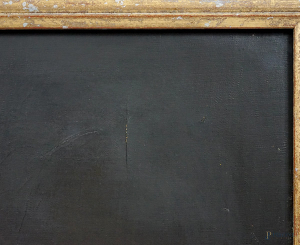 Ritratto di uomo con occhiali, olio su tela, fine XIX secolo, cm 67,5x53, entro cornice